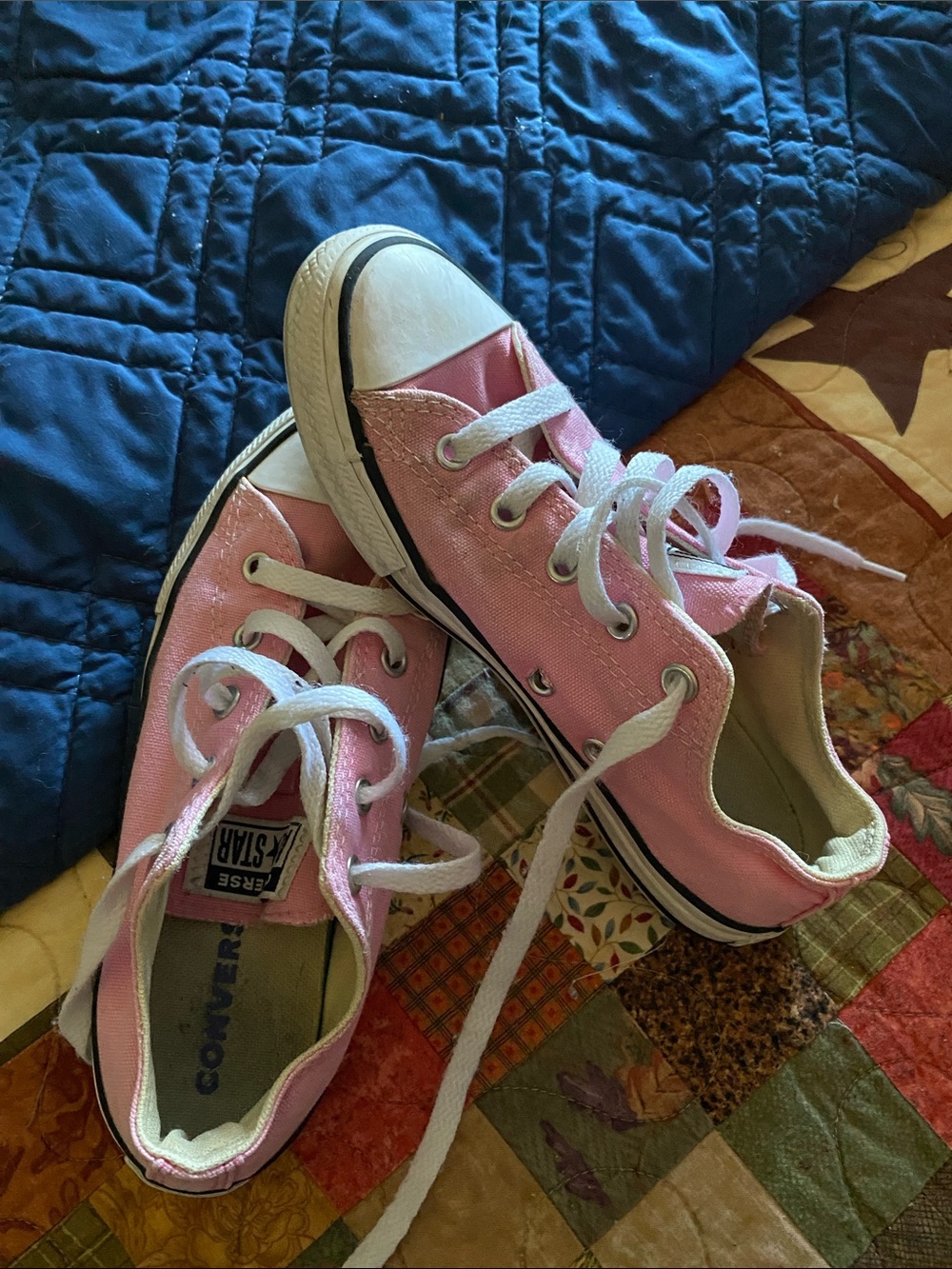 Converse Kids Pink Low-Top Canvas Sneakers